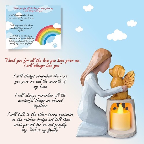 Dog Memorial Gifts - Angel Dog Candle Holder - photo 2