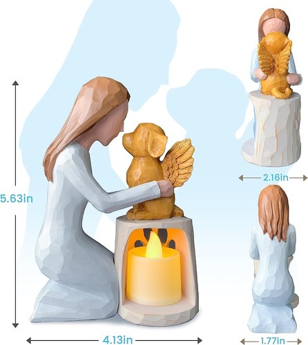 Dog Memorial Gifts - Angel Dog Candle Holder - photo 3