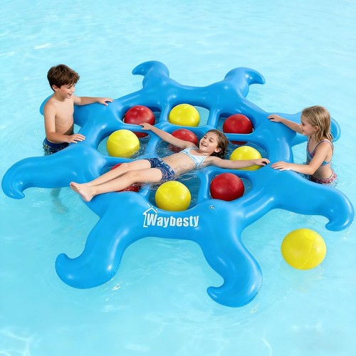 Pool Toys Game - Tic Tac Toe Inflatable with 10 Balls - photo 3