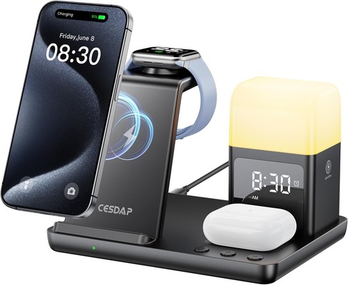 6-in-1 Wireless Charging Station for Apple Devices