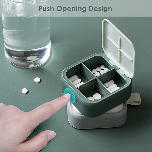 Small Pill Case, Cute Pill Box Travel Daily Pill Organizer - photo 3