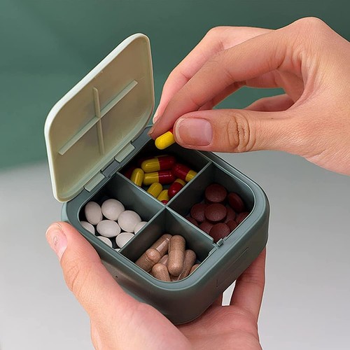 Small Pill Case, Cute Pill Box Travel Daily Pill Organizer - photo 4