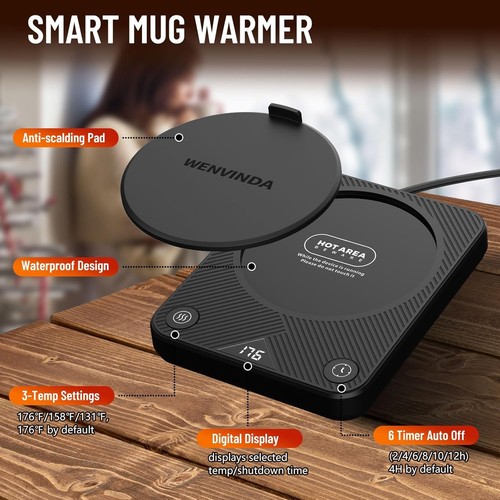 Mug Warmer with 3 Temperature Settings and Auto Shut Off - photo 5
