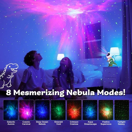 Galaxy Star Projection Night Light, Dragon Astronaut Projector - photo 2