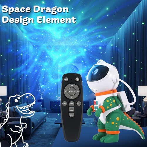Galaxy Star Projection Night Light, Dragon Astronaut Projector - photo 3