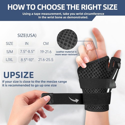 Thumb Wrist Brace | Upgraded Thumb Spica Splint Stabilizer - photo 5