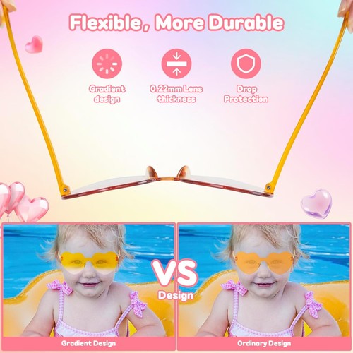 24 Pack Heart Sunglasses for Kids Valentine's Day Party - photo 3