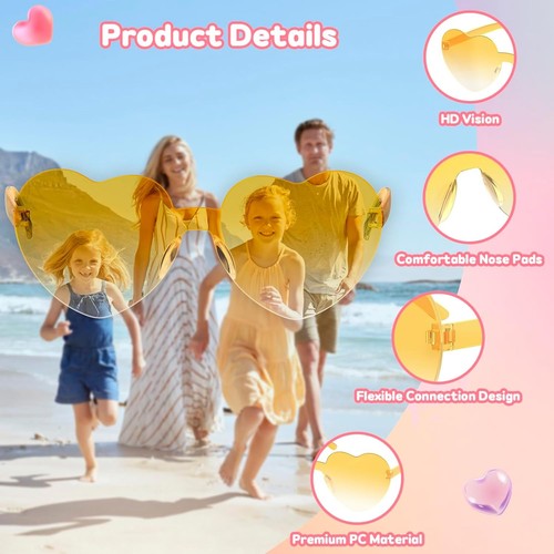 24 Pack Heart Sunglasses for Kids Valentine's Day Party - photo 4