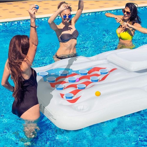 Jasonwell Beer Pong Pool Float - Inflatable Pool Table - photo 3