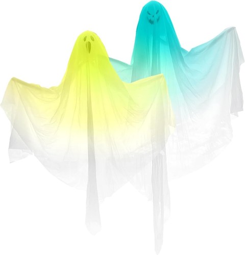 2Pack Halloween Ghosts Decorations with LED Lights