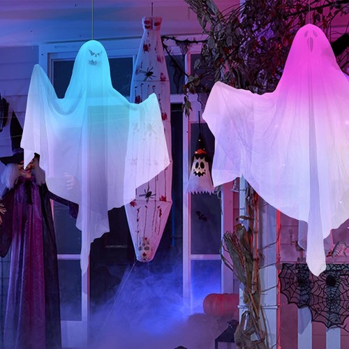 2Pack Halloween Ghosts Decorations with LED Lights - photo 4