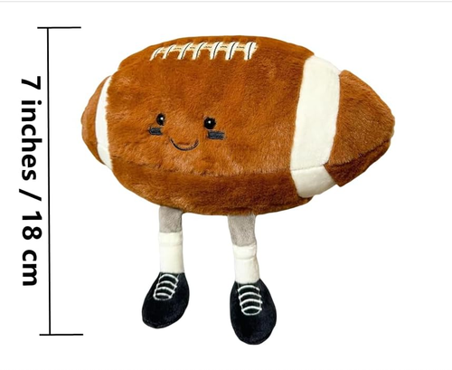 7 inch Rugby Stuffed Sports Ball Toy with Feet - photo 3
