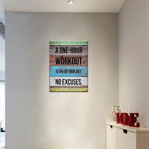 Gym Men Cave Wall Art Fitness Motivational Quote - photo 2