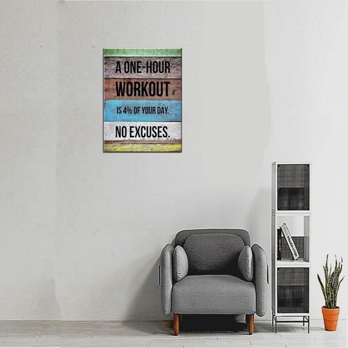 Gym Men Cave Wall Art Fitness Motivational Quote - photo 3