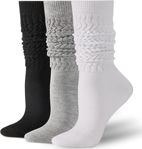 Pleneal 3 Pairs Slouch Socks for Women