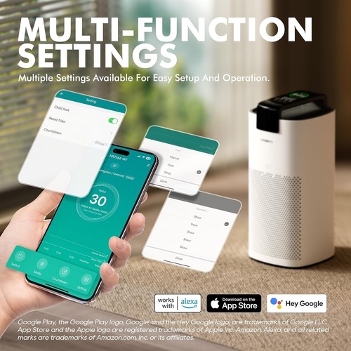 MORENTO Air Purifier for Large Rooms up to 2050 Sq Ft - photo 5