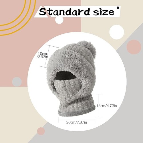 3 in 1 Women's Beanie Hat, Scarf, and Mask Set - photo 2