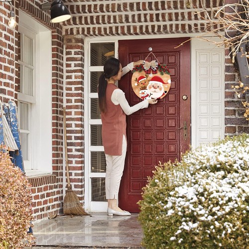 Merry Christmas Decorations Wreath Sign for Door - photo 5