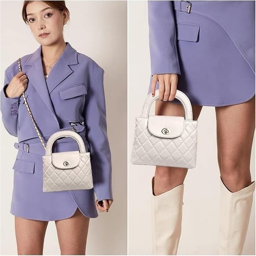 Quilted Crossbody Tote Bags for Women Small Top Handle Purse - photo 2