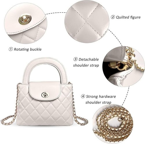 Quilted Crossbody Tote Bags for Women Small Top Handle Purse - photo 4