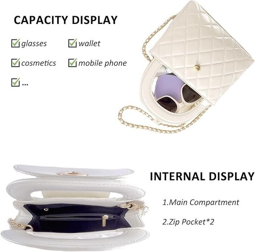 Quilted Crossbody Tote Bags for Women Small Top Handle Purse - photo 5