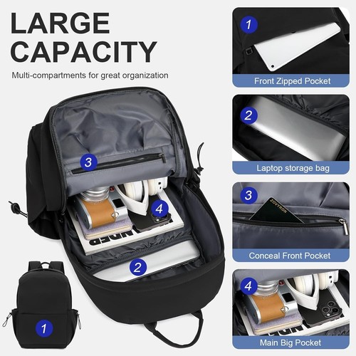 Laptop Backpack for Work, College, Travel, Lightweight Waterproo - photo 3