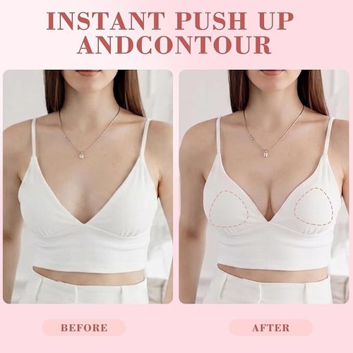 Double Sided Sticky Push Up Bra Inserts, Reusable Pads - photo 3