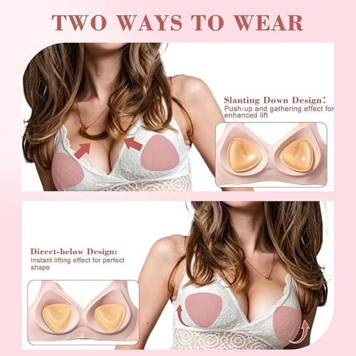 Double Sided Sticky Push Up Bra Inserts, Reusable Pads - photo 5