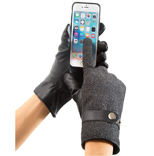 Mens Winter Thermal TouchScreen Leather Gloves - photo 4