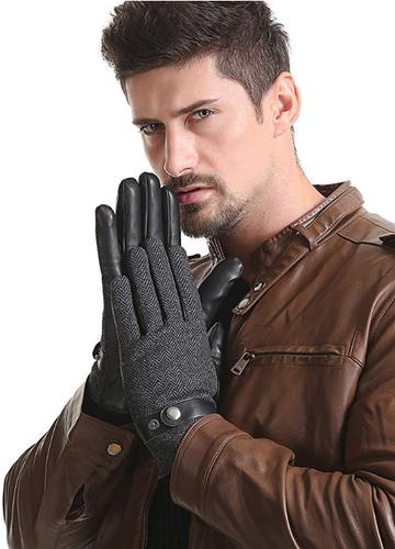 Mens Winter Thermal TouchScreen Leather Gloves - photo 5