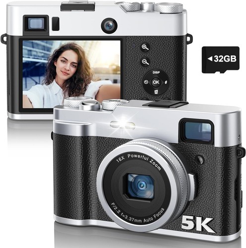 5K Digital Camera for Photography and Video 48MP 16x Zoom