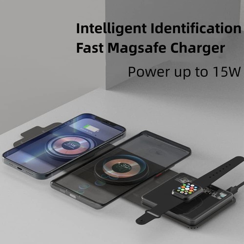 Wireless Charger 3 in 1, 15W Fast Foldable Charging Station - photo 5