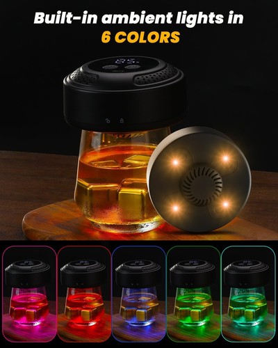 Electric Whiskey Smoker Kit with Lighter & Ambient Light - photo 2