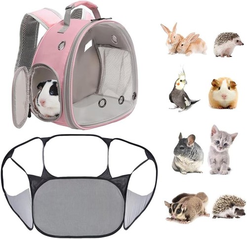 2-Pack Guinea Pig Carrier Backpack and Playpen Set