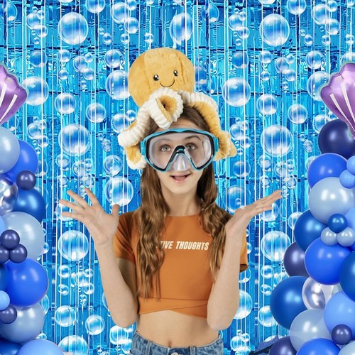 Under The Sea Party Decorations, 2 Pcs Blue Bubble Garland - photo 2