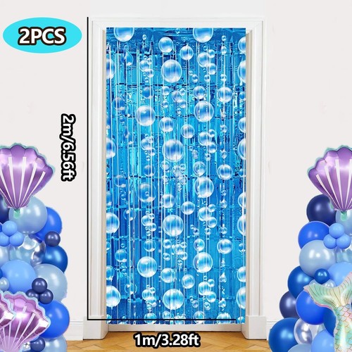 Under The Sea Party Decorations, 2 Pcs Blue Bubble Garland - photo 3