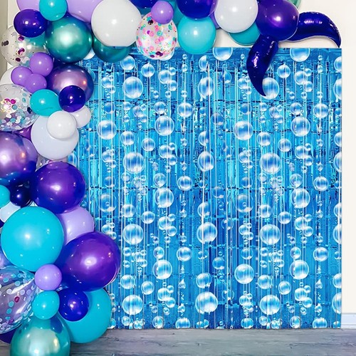 Under The Sea Party Decorations, 2 Pcs Blue Bubble Garland - photo 4