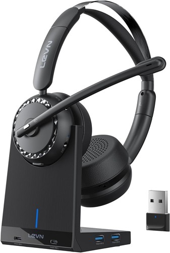 Wireless Bluetooth 5.2 Headset with AI Noise Cancelling