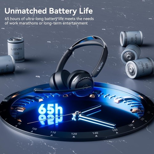 Wireless Bluetooth 5.2 Headset with AI Noise Cancelling - photo 5