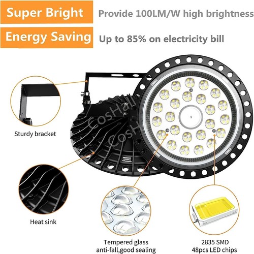 100W UFO LED High Bay Light 10000LM for Warehouse - photo 3