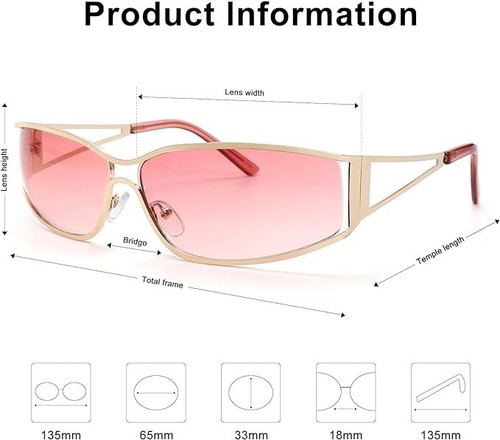 Sunglasses for Women, Fashion Metal Glasses, Trendy 2000S - photo 2
