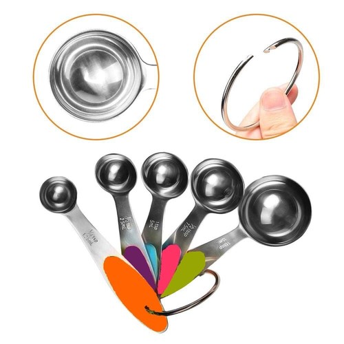 Stainless Steel Measuring Spoons 5 Piece Stackable Set - photo 2