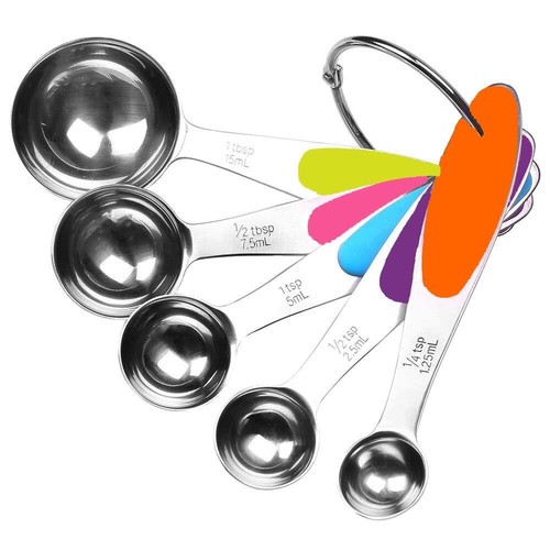 Stainless Steel Measuring Spoons 5 Piece Stackable Set - photo 3