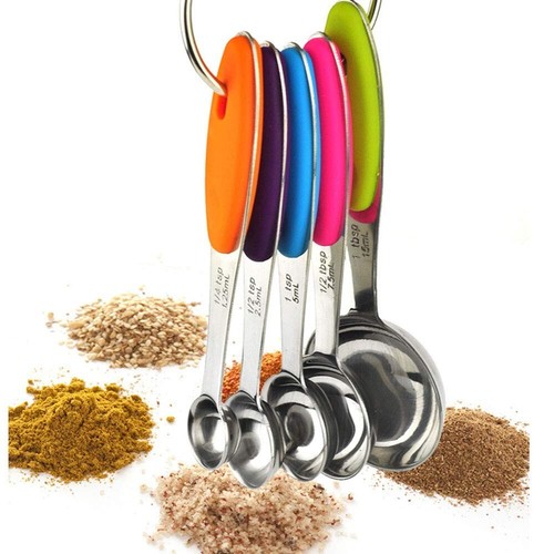 Stainless Steel Measuring Spoons 5 Piece Stackable Set - photo 5