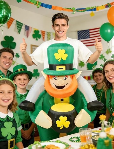 St. Patrick's Day Inflatable Leprechaun Costume - photo 4