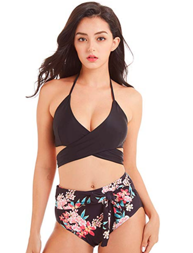 Women’s Sexy Low Waist Bandage Bikini Swimsuit - Size Small