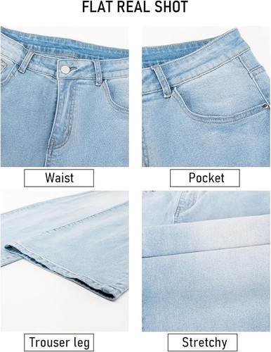 High Waisted Wide Leg Jeans for Women Plus Size - photo 4