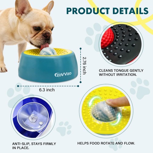 Slow Feeder Cat & Dog Bowl with Rolling Ball - photo 3