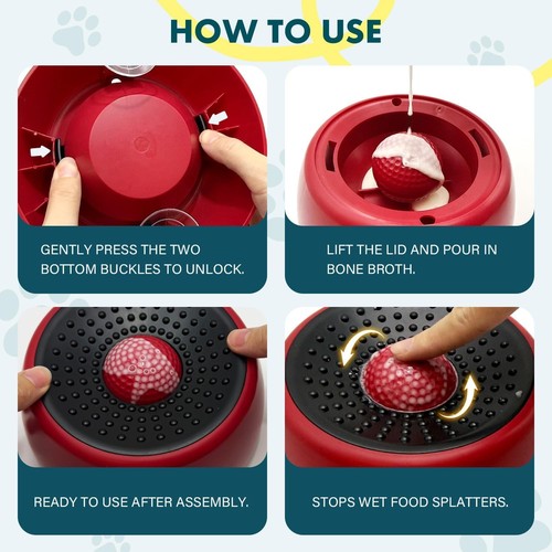 Slow Feeder Cat & Dog Bowl with Rolling Ball - photo 4