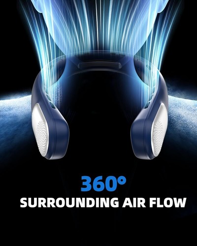 Neck Fan, LED Display USB Rechargeable Portable Fan - photo 2